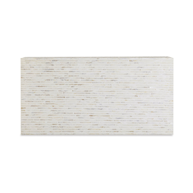 Earl 48" Shell Rectangular Coffee Table - Cream