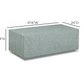 Earl 48" Shell Rectangular Coffee Table - Light Blue