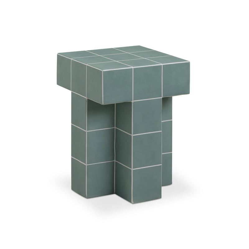 Alma Tile Concrete Indoor/Outdoor Side Table - Green