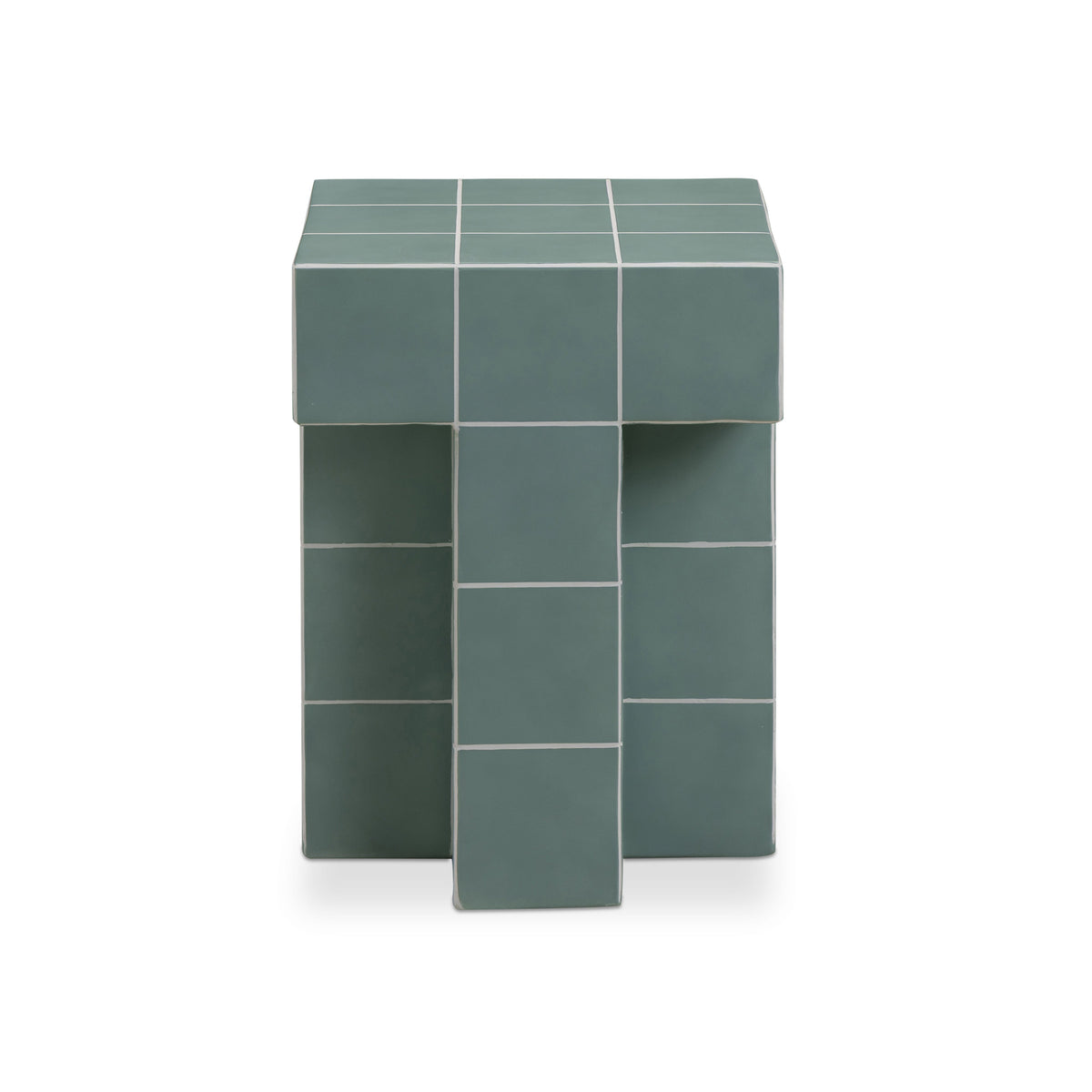 Alma Tile Concrete Indoor/Outdoor Side Table - Green