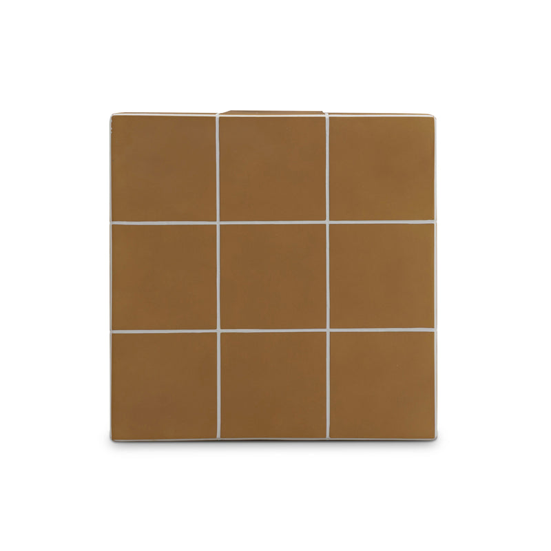 Alma Tile Concrete Indoor/Outdoor Side Table - Orange