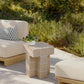 Alma Tile Concrete Indoor/Outdoor Side Table - Taupe