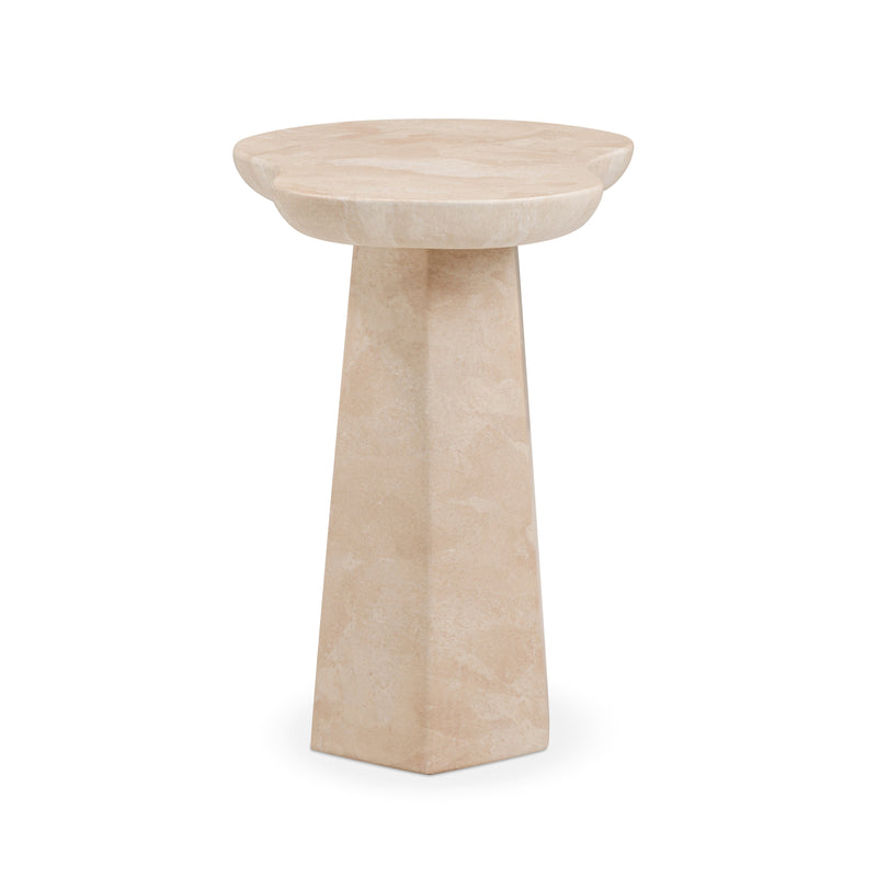 Zaya Rose Faux Marble Indoor/Outdoor Concrete Side Table