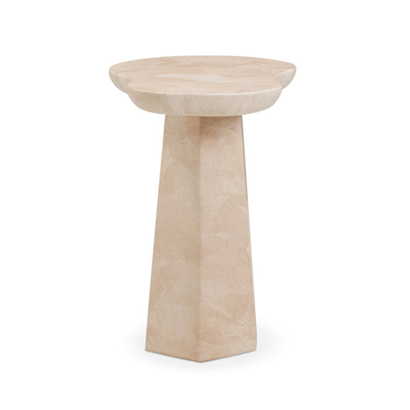 Zaya Rose Faux Marble Indoor/Outdoor Concrete Side Table