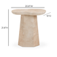 Zaya Rose Faux Marble Indoor/Outdoor Concrete Side Table