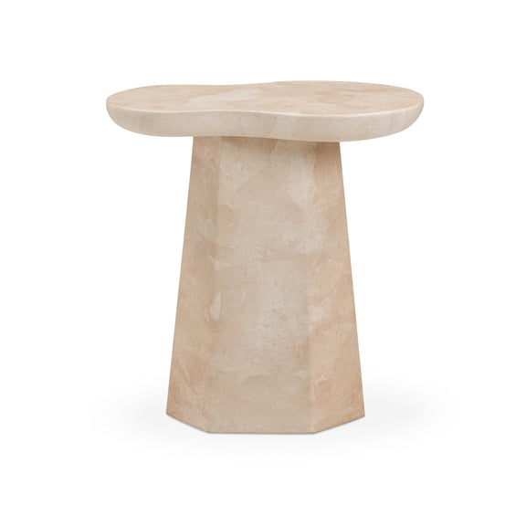 Zaya Rose Faux Marble Indoor/Outdoor Concrete Side Table