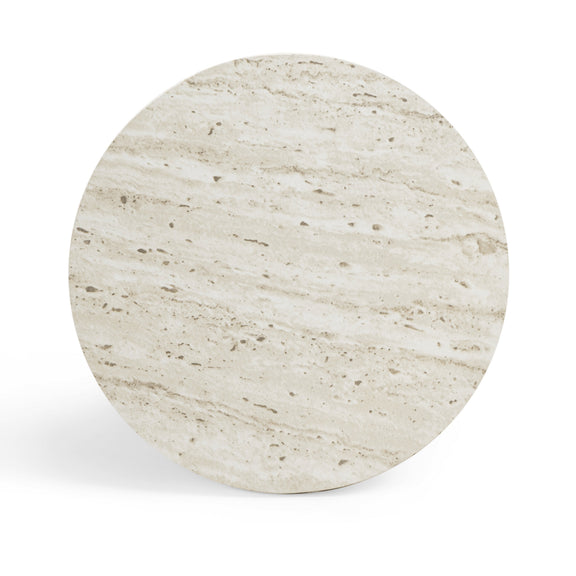 Asta Faux Travertine Indoor/Outdoor Concrete Side Table