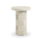 Asta Faux Travertine Indoor/Outdoor Concrete Side Table