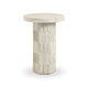 Asta Faux Travertine Indoor/Outdoor Concrete Side Table