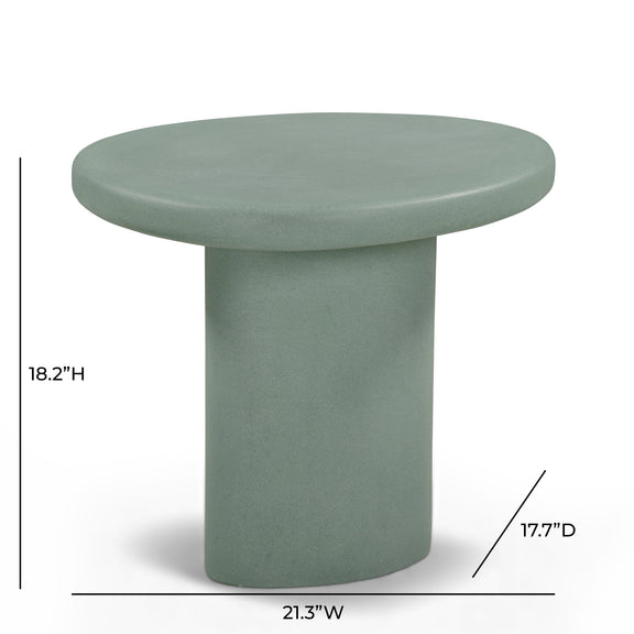 Jade Concrete Indoor/Outdoor Side Table - Green