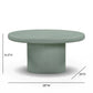 Jade Concrete Indoor/Outdoor Coffee Table (28"-34") - Green / Medium