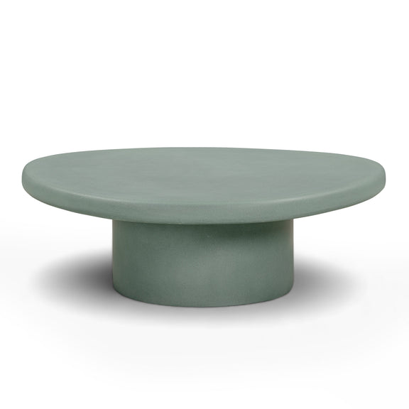 Jade Concrete Indoor/Outdoor Coffee Table (28"-34") - Green / Large