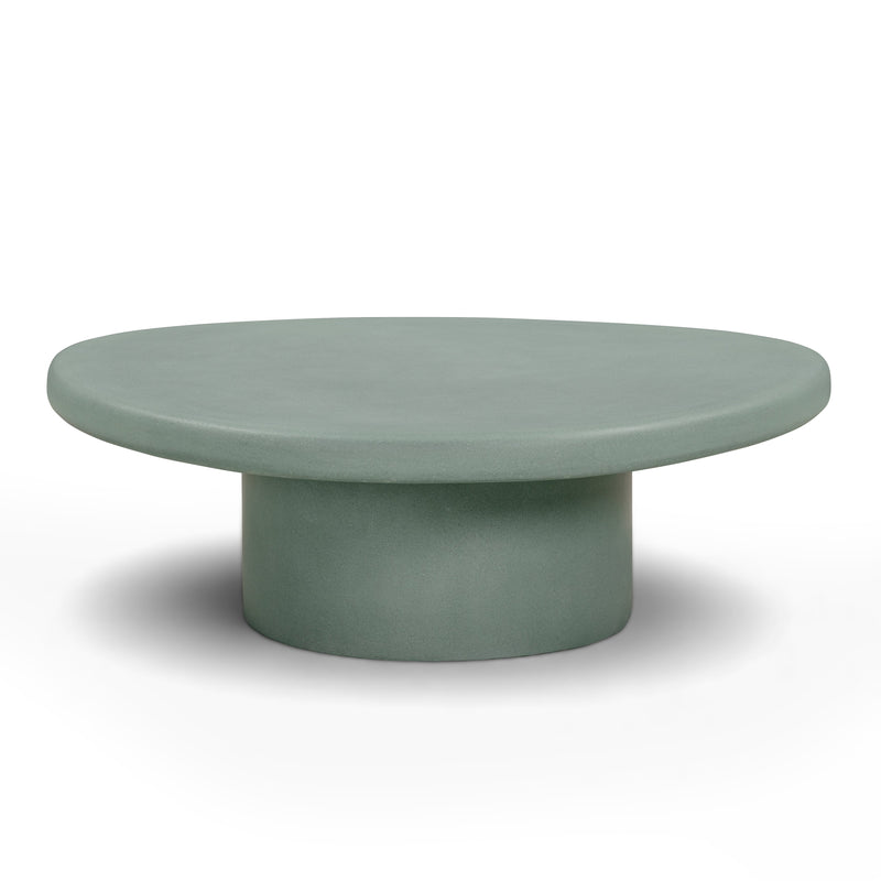 Jade Concrete Indoor/Outdoor Coffee Table (28"-34") - Green / Large