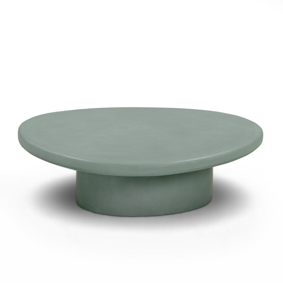 Jade Concrete Indoor/Outdoor Coffee Table (28"-34") - Green / Large