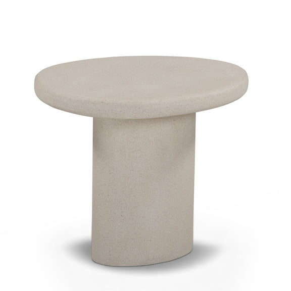Jade Concrete Indoor/Outdoor Side Table - Cream
