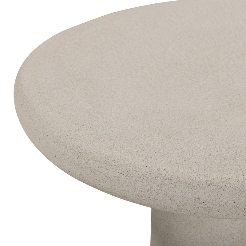 Jade Concrete Indoor/Outdoor Side Table - Cream