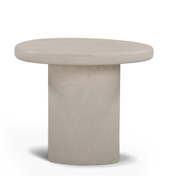 Jade Concrete Indoor/Outdoor Side Table - Cream
