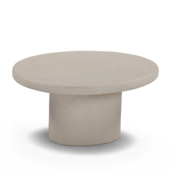 Jade Concrete Indoor/Outdoor Coffee Table (28"-34") - Cream / Medium