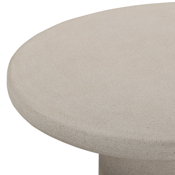 Jade Concrete Indoor/Outdoor Coffee Table (28"-34") - Cream / Medium