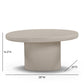 Jade Concrete Indoor/Outdoor Coffee Table (28"-34") - Cream / Medium