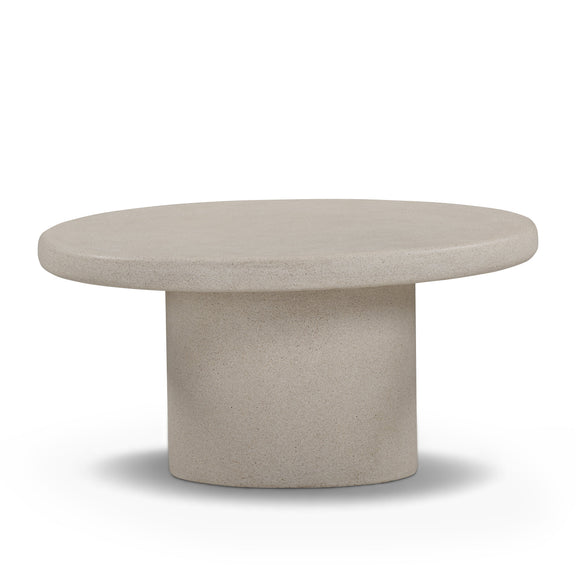 Jade Concrete Indoor/Outdoor Coffee Table (28"-34") - Cream / Medium