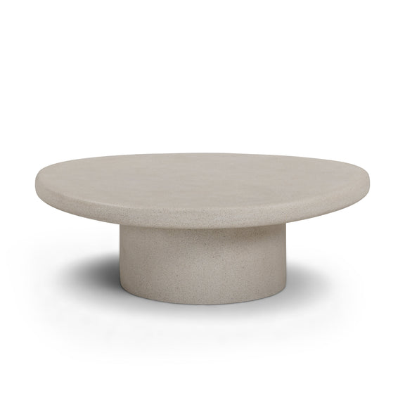 Jade Concrete Indoor/Outdoor Coffee Table (28"-34") - Cream / Large