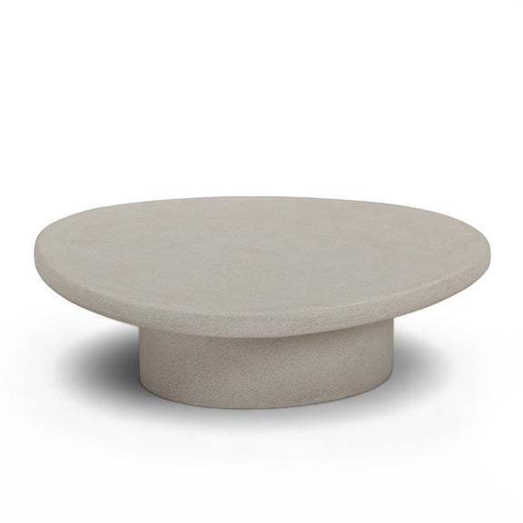 Jade Concrete Indoor/Outdoor Coffee Table (28"-34") - Cream / Large