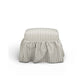 Gertrude Striped Performance Linen Skirted Ottoman - Khaki