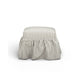 Gertrude Striped Performance Linen Skirted Ottoman - Khaki