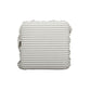 Gertrude Striped Performance Linen Skirted Ottoman - Khaki