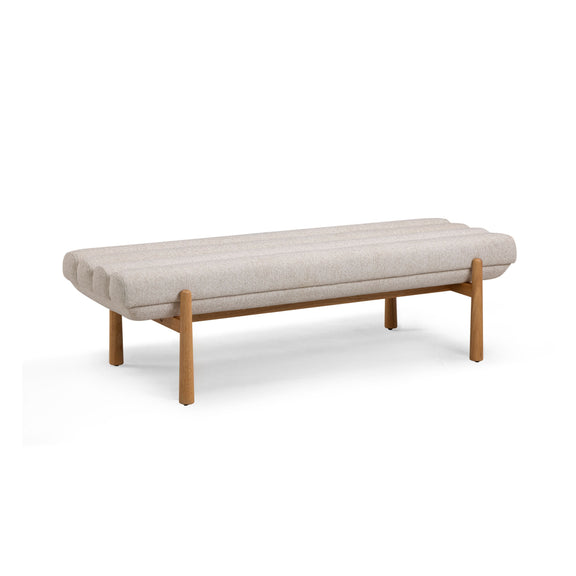 Julianna 56" Textured Performance Fabric Bench - Cream