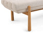 Julianna 56" Textured Performance Fabric Bench - Cream