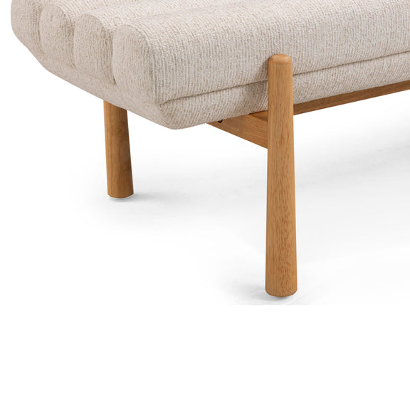 Julianna 56" Textured Performance Fabric Bench - Cream