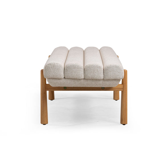 Julianna 56" Textured Performance Fabric Bench - Cream