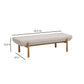Julianna 56" Textured Performance Fabric Bench - Cream