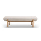 Julianna 56" Textured Performance Fabric Bench - Cream