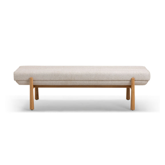 Julianna 56" Textured Performance Fabric Bench - Cream