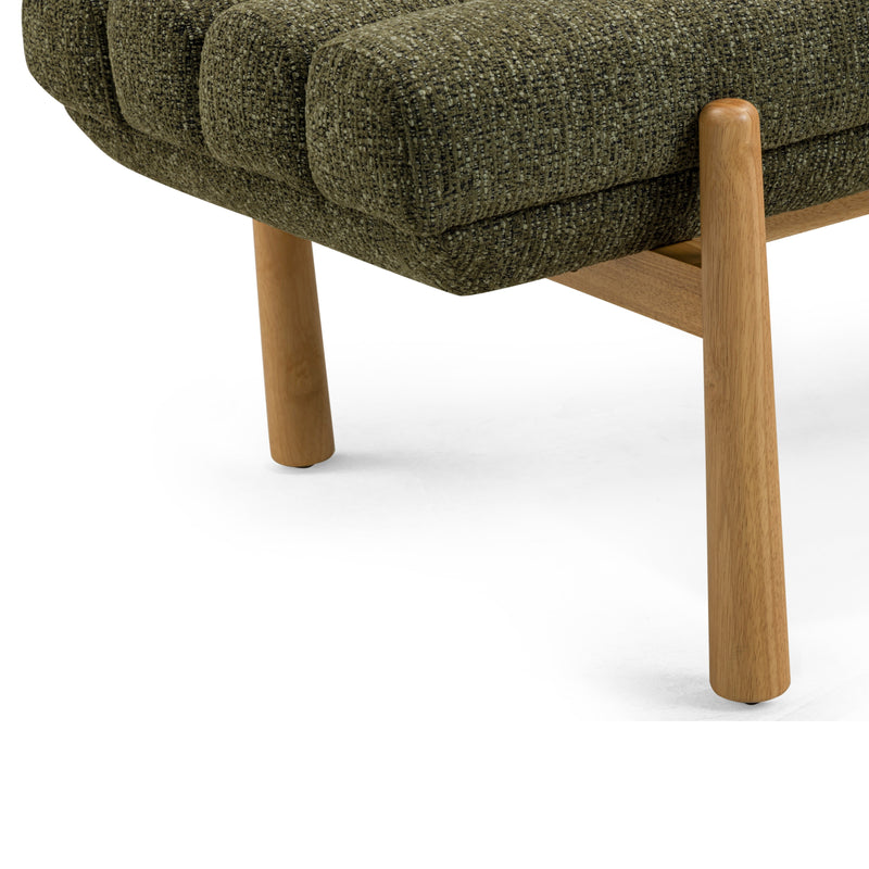 Julianna 56" Textured Performance Fabric Bench - Green