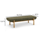 Julianna 56" Textured Performance Fabric Bench - Green