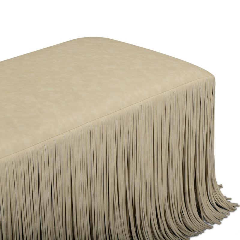 Shag Me 50" Performance Vegan Leather Bench - Tan