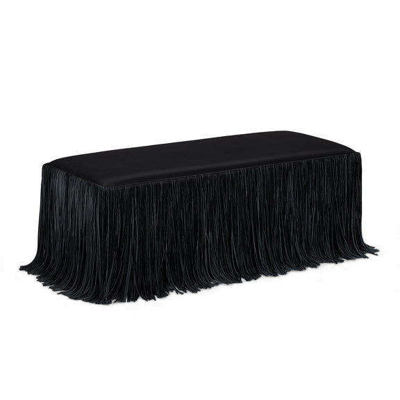 Shag Me 50" Performance Vegan Leather Bench - Black