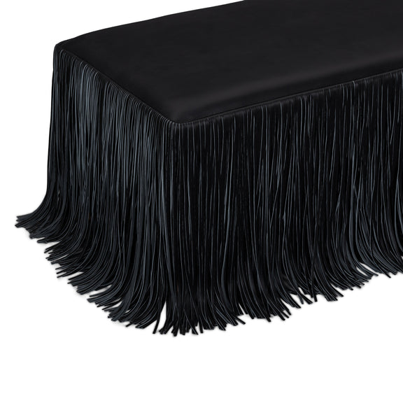 Shag Me 50" Performance Vegan Leather Bench - Black