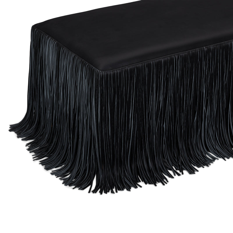 Shag Me 50" Performance Vegan Leather Bench - Black