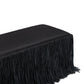 Shag Me 50" Performance Vegan Leather Bench - Black