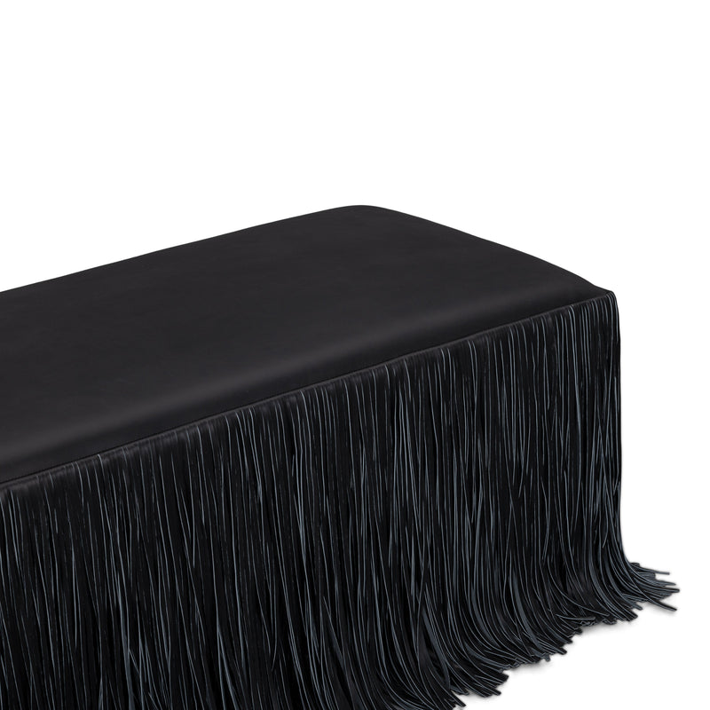 Shag Me 50" Performance Vegan Leather Bench - Black