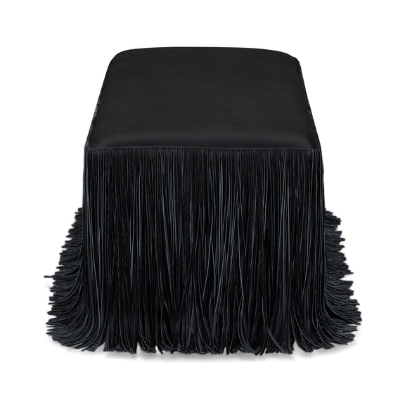 Shag Me 50" Performance Vegan Leather Bench - Black