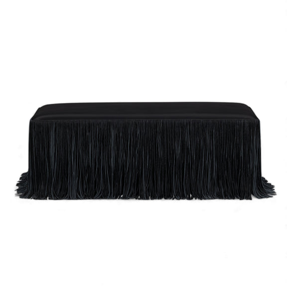Shag Me 50" Performance Vegan Leather Bench - Black