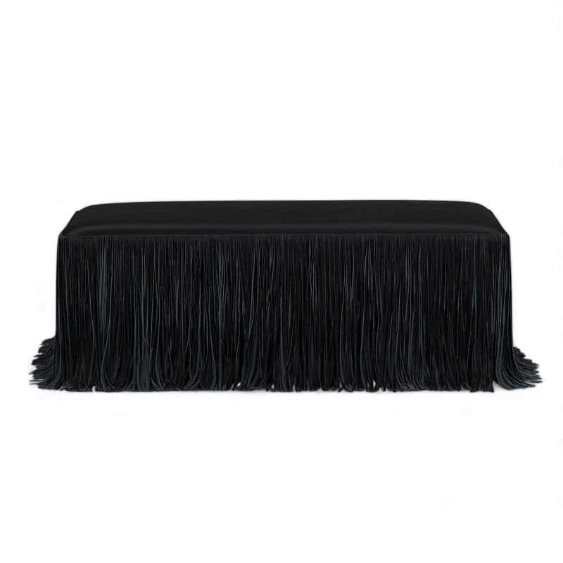 Shag Me 50" Performance Vegan Leather Bench - Black