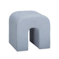 Desi Performance Velvet Ottoman - Light Blue