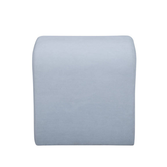Desi Performance Velvet Ottoman - Light Blue